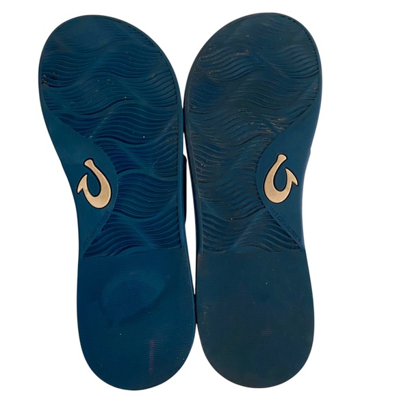 OluKai L’ai Blue Sandals with Amber Buckle water Friendly